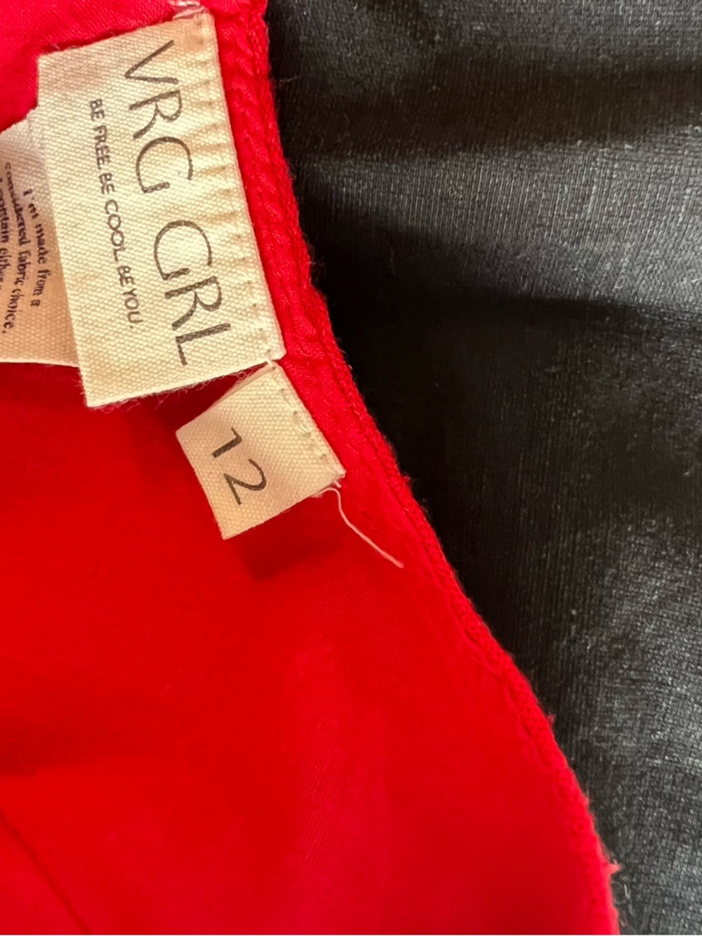 Red Mini Dress with Side Ring Detail - Picture 7 of 7